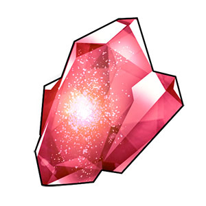 赤の進化結晶の塊