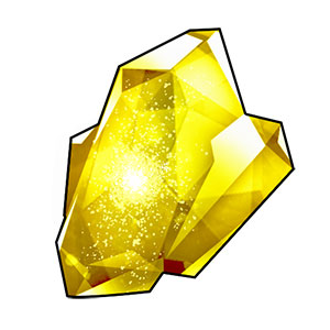 黄の進化結晶の塊