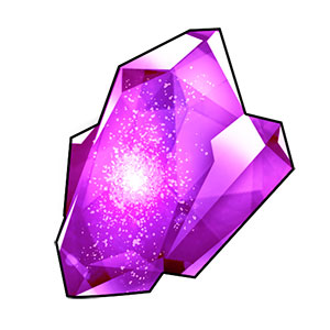 紫の進化結晶の塊