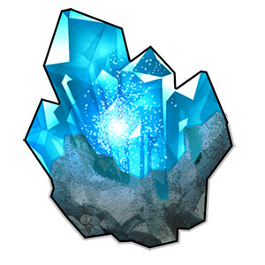 青の進化結晶の原石