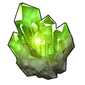 緑の進化結晶の原石